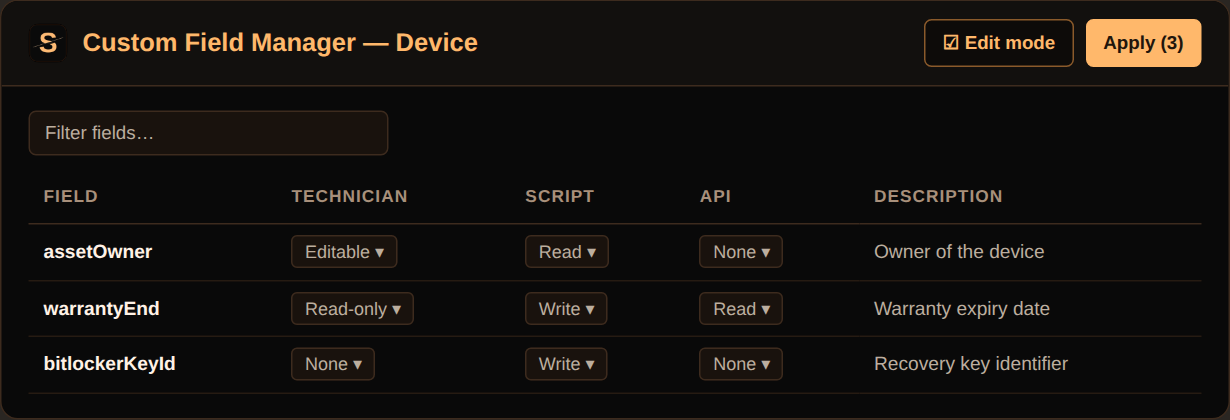 Custom fields at scale